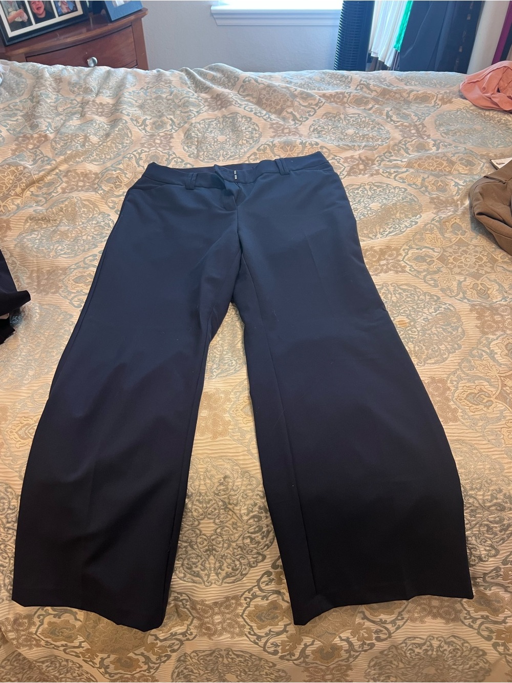INC International Concepts Navy Straight-Leg Dress Pants